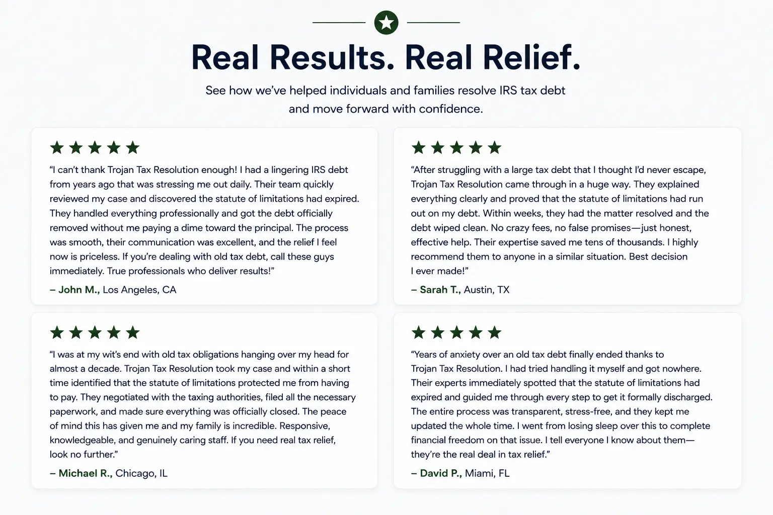 Reviews and testimonials